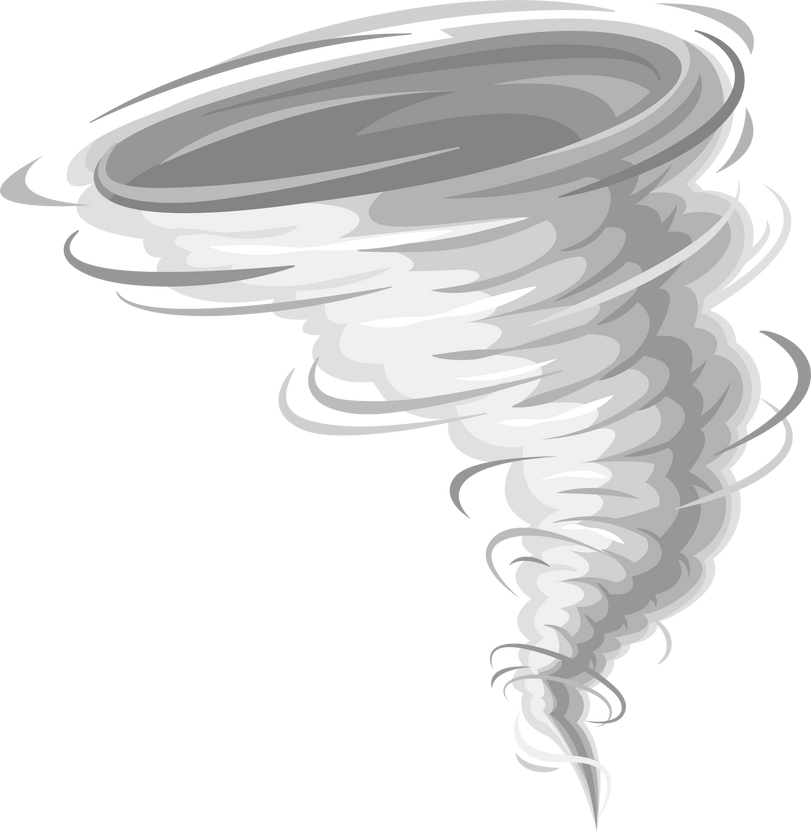 Storm vortex, tornado, hurricane twister cyclone